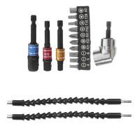 Porte-embout de Perceuse Flexible à Angle 105° Verrouillage | Acier, ABS et Caoutchouc, Poignée Souple, Prise Confortable, pour Vissage, Ateliers et Maintenance