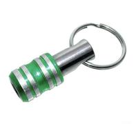 Porte-embout de tournevis à tige hexagonale à dégagement rapide avec douille hexagonale de 6,35 mm pour tournevis électriques et forets - Barre d'extension porte-clés (vert)