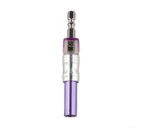 Porte-embout de tournevis en acier chromé avec profondeur réglable et tige hexagonale, offre une stabilité améliorée et une manipulation précise des vis (court 70 mm)