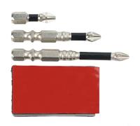 Porte-embout magnétique 25 mm/50 mm/65 mm pour tournevis et perceuse, caoutchouc de silicone avec noyau en métal pour plus de durabilité, compatible avec la plupart des tournevis B (B)