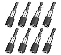 Porte Embout Magnétique 8PCS - Porte Embout Rapide 1/4’’ (60mm) avec Aimant Puissant, Support Embout Magnétique pour Perceuse, Visseuse & Tournevis