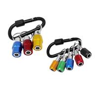 Porte-embout magnétique avec adaptateur de tournevis à tige hexagonale 6,35 mm avec mandrin à changement rapide et adaptateur de douille, tige d'extension de mandrin de perceuse pour tournevis à