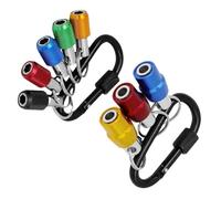 Porte-embout magnétique avec adaptateur de tournevis à tige hexagonale 6,35 mm avec mandrin à changement rapide et adaptateur de douille, tige d'extension de mandrin de perceuse pour tournevis à