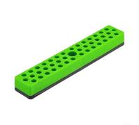 Porte-embout magnétique avec base hexagonale solide et résistante pour embouts de tournevis de 6,35 mm, 43 trous, en plastique magnétique pour rack (vert)