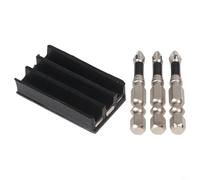 Porte-embout pour tournevis et perceuses avec design magnétique, compatible avec embouts de tournevis de 25 mm/50 mm/65 mm, construction flexible en silicone et métal (C)