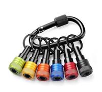 Porte-embouts de tournevis en alliage d aluminium avec tige hexagonale 1 4 pouce adaptateur vis pour perceuse portable porte-clés boucle verrouillage visseuses électriques et manuelles