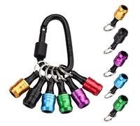Porte-embouts de tournevis en alliage d aluminium avec tige hexagonale 1 4 pouce adaptateur vis pour perceuse extension portable porte-clés et boucle verrouillage