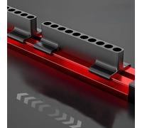 Porte-embouts de tournevis magnétique, 40 emplacements hexagonaux 1/4, rail de rangement en alliage d'aluminium pour embouts de 6,35 mm, noir