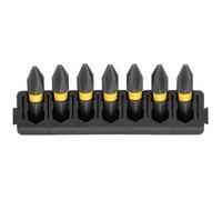 Porte-embouts DeWalt 25 mm pour 7 embouts + embouts Flextorq PH2 DT70807