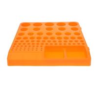 Porte-Embouts en Plastique ABS Orange 80 Trous, Léger et Solide | Organisateur de Forets pour Maison et Usage Professionnel, Rangement Multi Trous, Format Compact