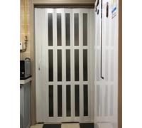 Porte en accordéon avec rail en métal, porte moustiquaire pliable en PVC pour couloir, garde-manger et porte de placard