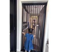 Porte en accordéon, Kit se pliant de matériel de porte de maille d'accordéon avec des tailles multiples multicolores de voie(74x80in(188x203cm))