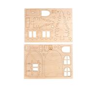 Mini scène de Noël à monter 26 pièces Marron G