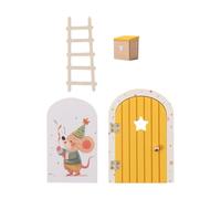 Porte en bois sculptée à la main pour scènes et décoration de chambre d'enfant