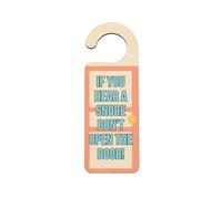 Porte en contreplaqué « If You Hear a Snore Don't Open the Door » - Panneau de porte amusant pour couples, adolescents, enfants, frères et sœurs, fils, fille, grands-parents, parents (doorh-ha23