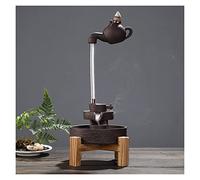 Porte-encens 20 Encens Cône Backflow Burn-Flux d'encens Bouddha Statue Zen Méditation Paisible Détente Décoration Lucky Feng Shui Ornements Fontaine à Encens(XK12 and 20Incense)