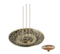 Porte Encens 3 en 1, Lotus 5 Trous Bruleur Encens Porte Encens Baton, Porte d'encens Bâton Support avec Récupérateur de Cendres pour Maison Bureau Yoga Salle