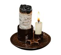 Porte-encens 4 en 1 avec design en forme d'étoile, brûleur d'encens, en céramique, porte-cônes d'encens pour palo santo sauge, accessoires pour le yoga/méditation (D)