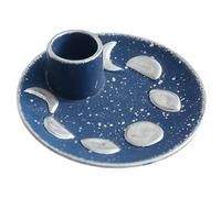 Porte-Encens 4 en 1 en Céramique - Plateau de Cendres pour Sauge et Pålo Santo | Support Bâtonnets à Brûler avec Bol Décoratif destiné à la Méditation ou Yoga Style Artisanal