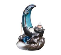 Porte-Encens À Contre-Courant - Diffuseur en Forme de Lune,Fontaine à Encens Céramique Cascade - pour Intérieur Maison Bureau Table