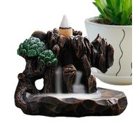 Porte-encens à refoulement en résine - Brûleur d'aromathérapie en cascade - Fontaine de fumée décorative | Ménage Yoga Méditation Spa Relaxation Environnement Nettoyage Zen Home Decor Accessoires