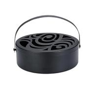 Porte-Encens | avec Couvercle Et Poignée, Résistant À La Chaleur, Rond Rétro,Support pour Brûleur D'Encens,pour Studio De Yoga, Chambre, Bureau, Extérieur, Camping, Salle De