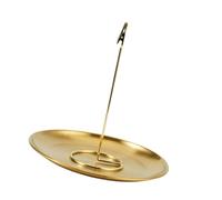 Porte-encens avec pince à pince, bouddhas et plateau récupérateur de cendres pour tenir bâtons et cônes d'encens de bureau