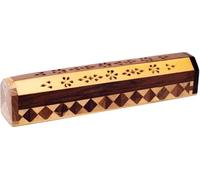 Porte-encens/boîte en bois 2 couleurs -- 30 cm