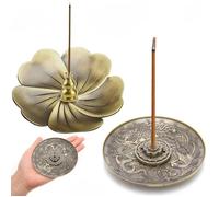 Porte-Encens Bouddha Porte Encens Bâtons De Lotus En Laiton Support À Encens, 2 Pcs Vintage Porte-Brûleur D'Encens À Cône