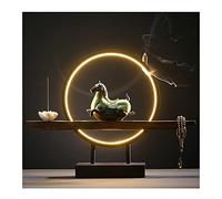 Porte-encens Brûleur de backflow Zen Moderne et Simple du brûleur créatif de décoration créative brûleur d'encens en céramique Porte-encens ménagers Porte-encens (Bague de lumière LED)(C)