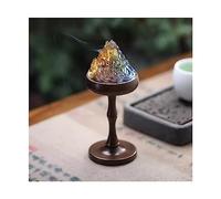 Porte-encens Brûleur d'encens en Verre Vintage, décoration, Base cuivre, Porte-encens d'intérieur, brûleur de Bureau, Zen(Petit)