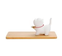 Porte-encens Chat - Porte-encens Chat pour Bâtons, Porte-encens Chat Mignon avec Cendrier en Bois | Ensemble De Brûleur D'encens, Porte-encens Chaton pour Le Yoga,