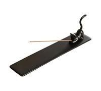 Porte-Encens Chats, Brûleurs avec Cendres, Black Black Base, L Black Base | Porte-encens fait à la main, brûleur avec attrape-cendres, pour aromathérapie, méditation, salle de yoga