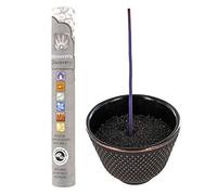 Porte-encens coupelle en fonte Zen noir & or + encens ayurvédique