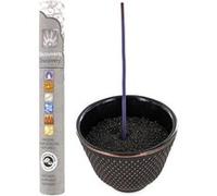 Porte-encens coupelle en fonte Zen noir & or + encens ayurvédique