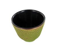 Porte-encens coupelle en fonte Zen vert et doré