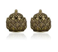 Porte-Encens De Lotus Mini BrûLe-Encens Lotus BrûLeur Encensoir Vintage Support pour Encens Porte-Encens MéTal pour La DéCoration De La Maison, Bureau, Salon De Thé, Café, Studio De Yoga (2 Pc)