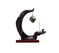 Porte-encens décoratif Brûleur d'encens décoratif en céramique for la Maison, Porte-encens à Flux inversé Forme de Main Bouddha