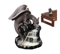 Porte-encens Dragon, brûleur d'encens Cascade | Cascade d'encens, 20 cônes d'encens Inclus | Méditation, diffuseur de Fontaine d'eau Dragon aromathérapie pour Salon, Chambre à Coucher,