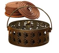 Porte-encens en avec poignée - avec découpe en Forme de Patte de Chat et Attrape-encens - Design esthétique - pour Camping, méditation, Yoga, Maison, terrasse