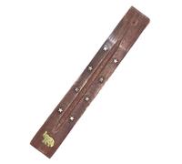 Porte-encens en bois - Petit brûleur d'encens - Décoration d'intérieur - Attrape-cendres en bois pour bâton unique