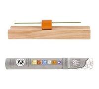 Porte-encens en bois précieux Hinoki + 14 bâtonnets d'encens ayurvédique Multicolore