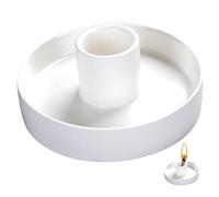 Porte-encens en céramique, Bol à Taches de Faisceau, Assiette de Taches, 3 Pouces de brûleur d'encens, 4,1 Pouces Blanage de Receveur de Cendres Blancs pour la Salle de Yoga de méditation