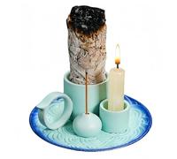 Porte-encens en céramique fait à la main - Plateau multi-usage pour Palo Santo, bâtons, cônes - Plat aromatique résistant à la chaleur pour la maison, la méditation, le yoga et la décoration