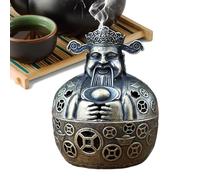 Porte-encens en forme de cône - de zinc Fortune God Coil Brûleur d'encens | Accessoires de yoga, décoration de bureau | Outils de méditation, attrape-cendres pour femme et homme