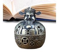 Porte-encens en forme de cône - Porte-encens Dieu de la richesse, attrape-cendres, accessoires de yoga, décoration de bureau, encensoir d'intérieur pour anniversaire, Noël, Pâques