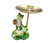 Porte-encens en forme de couple de grenouilles - Décoration de bureau pour la maison - Design élégant et fonctionnel - Vert - 20 cm