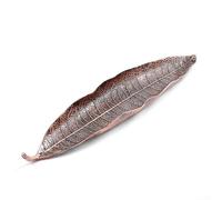 Porte-encens en forme de feuille et bac récupérateur de cendres pour la maison, la méditation, la salle de yoga avec construction en alliage de zinc et finition lisse (A)