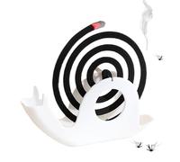 Porte-encens en forme d'escargot pour spirales - Support avec bac récupérateur de cendres - Décoration d'intérieur pour table, salon, terrasse, bureau, extérieur