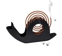 Porte-encens en forme d'escargot pour spirales - Support de rangement pour spirales d'encens avec cendrier intégré - Décoration d'escargot pour salon, chambre à coucher, bureau, bureau à domicile et